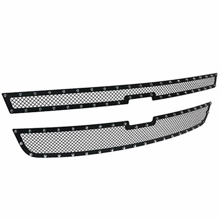 OVERTIME Rivet Style Upper Front Hood Grille Insert for 2002-2007 Chevy Silverado OV3193585